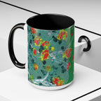 Rock & Bloom — The Serpent Sessions Mug | Grunge Floral Art Coffee Cup | Gift for Music Lovers (11oz & 15oz)