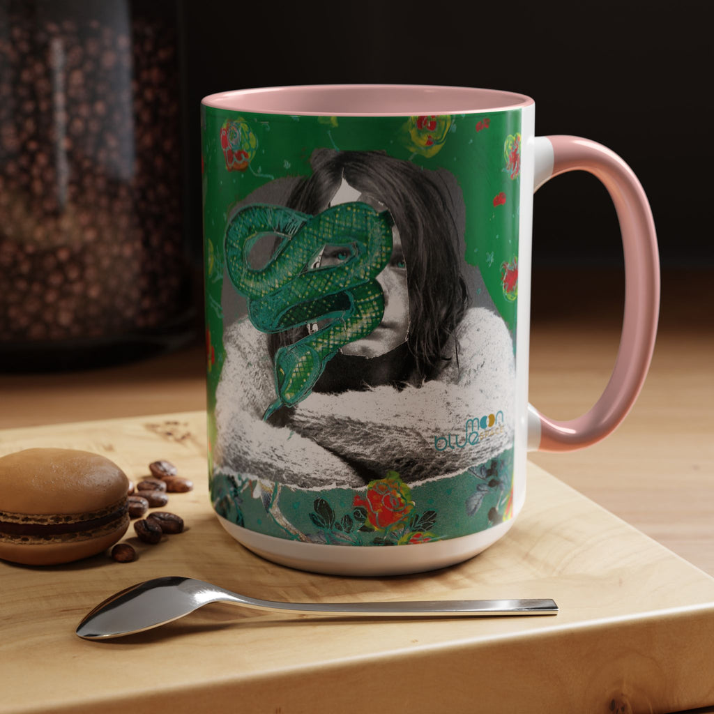 Rock & Bloom — The Serpent Sessions Mug | Grunge Floral Art Coffee Cup | Gift for Music Lovers (11oz & 15oz)