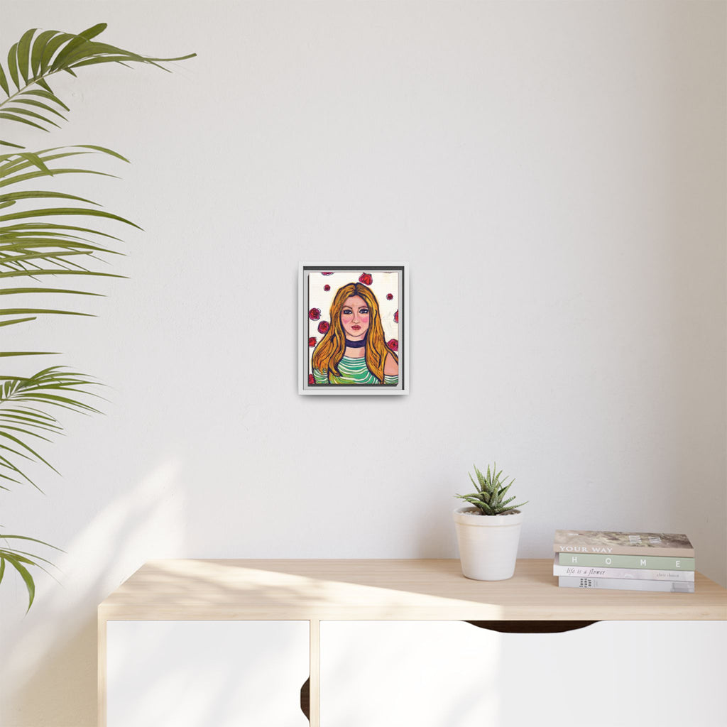 Bleu Soleil — Rose | Original Mixed Media Feminine Portrait Print | Wall Art by Blue Moon Space