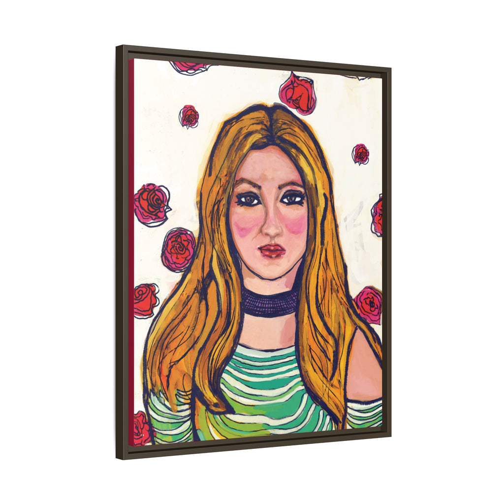 Bleu Soleil — Rose | Original Mixed Media Feminine Portrait Print | Wall Art by Blue Moon Space