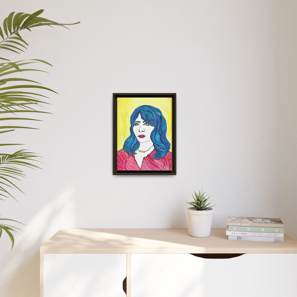 Bleu Soleil — Bleu | Original Mixed Media Feminine Portrait Print | Wall Art by Blue Moon Space