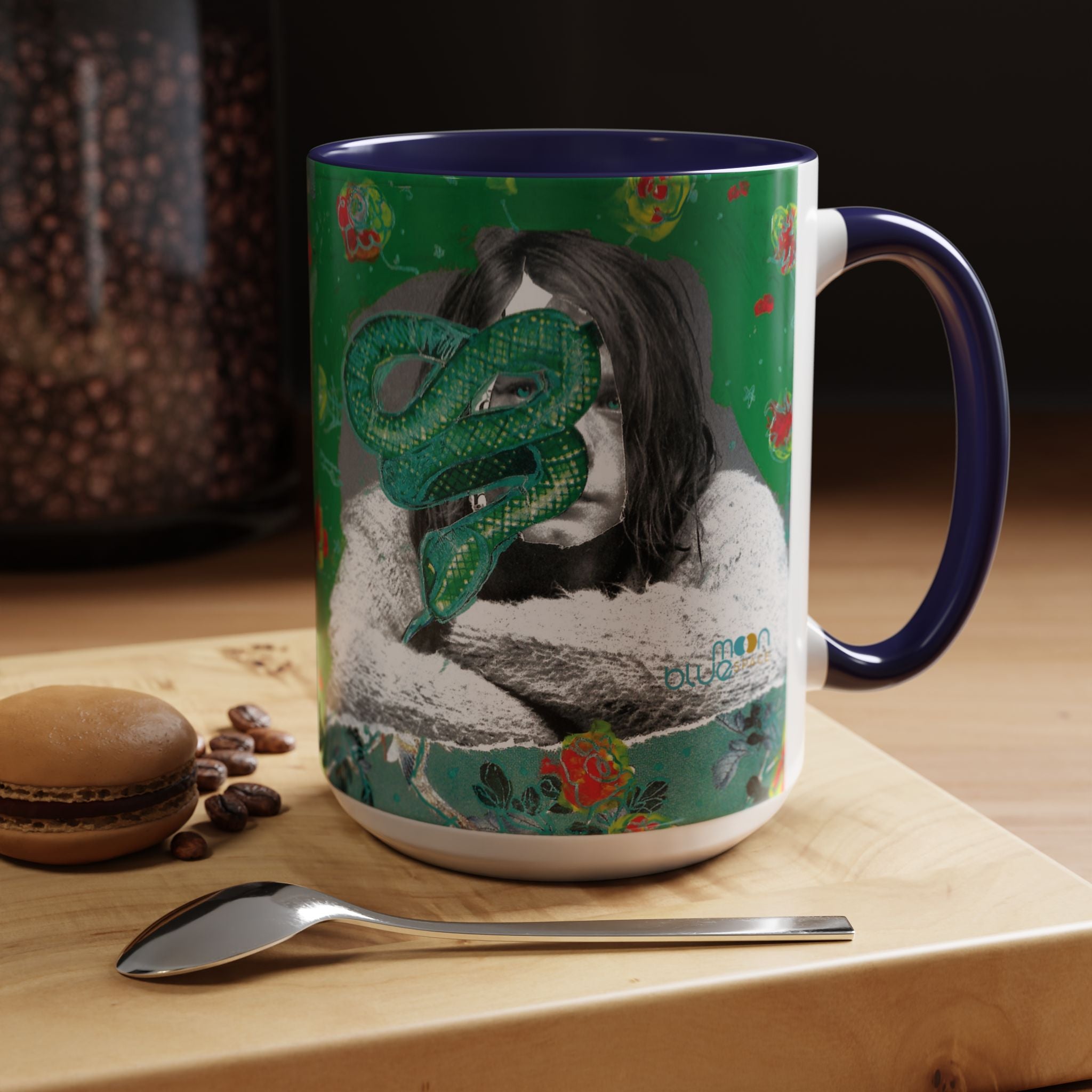 Rock & Bloom — The Serpent Sessions Mug | Grunge Floral Art Coffee Cup | Gift for Music Lovers (11oz & 15oz)
