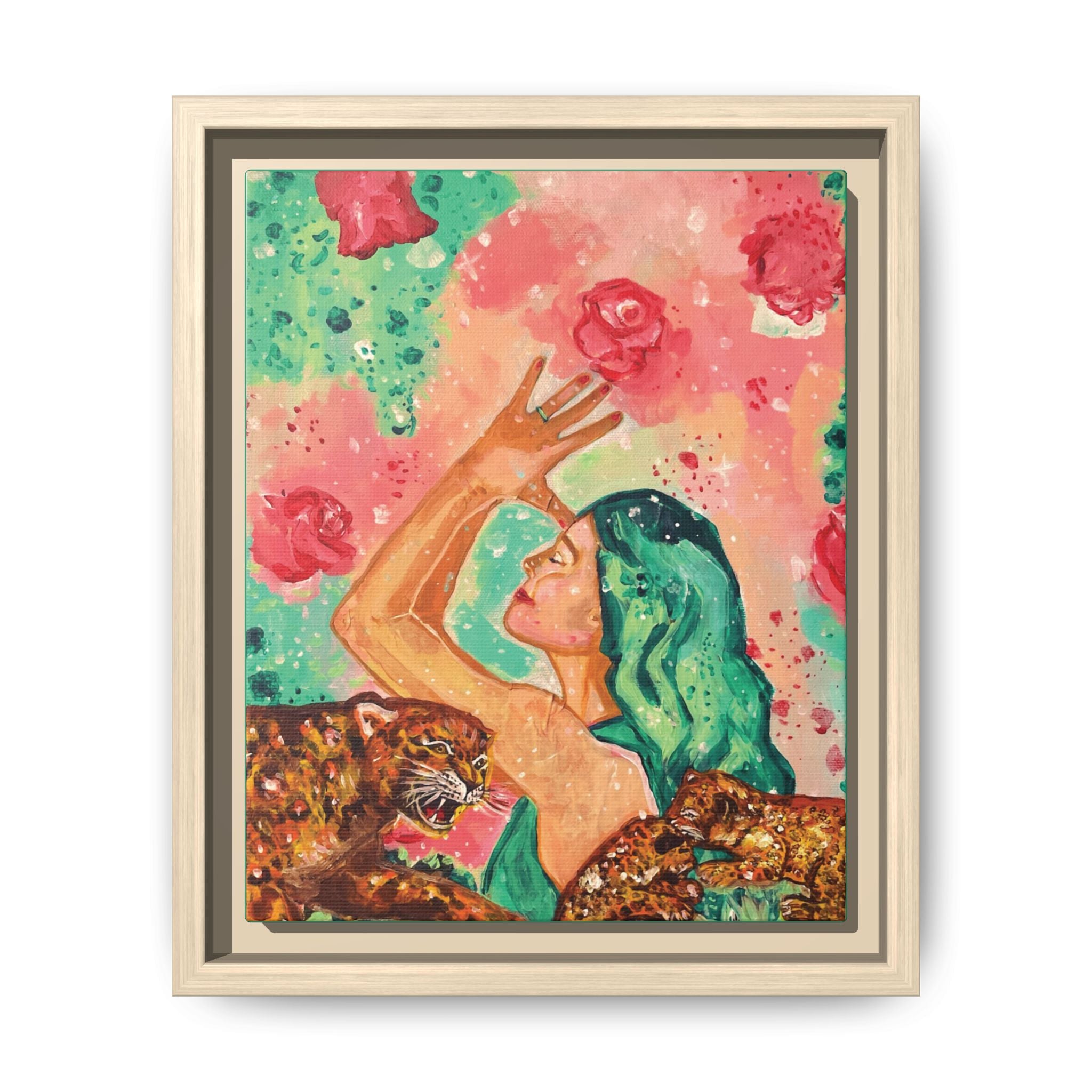 Sacred Practice — Colorful Goddess Framed Art Print | Original Feminine Wall Art | 8x10"