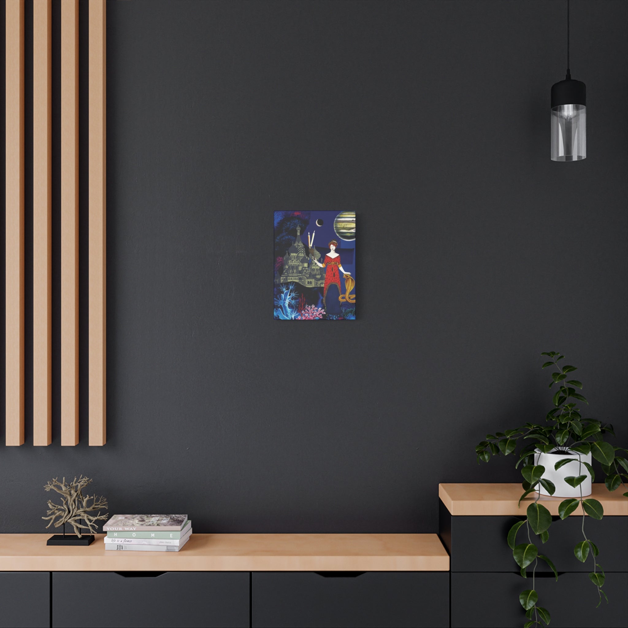 The Torchbearer | Original Analog Collage Art Print Canvas | Wall Art by Blue Moon Space