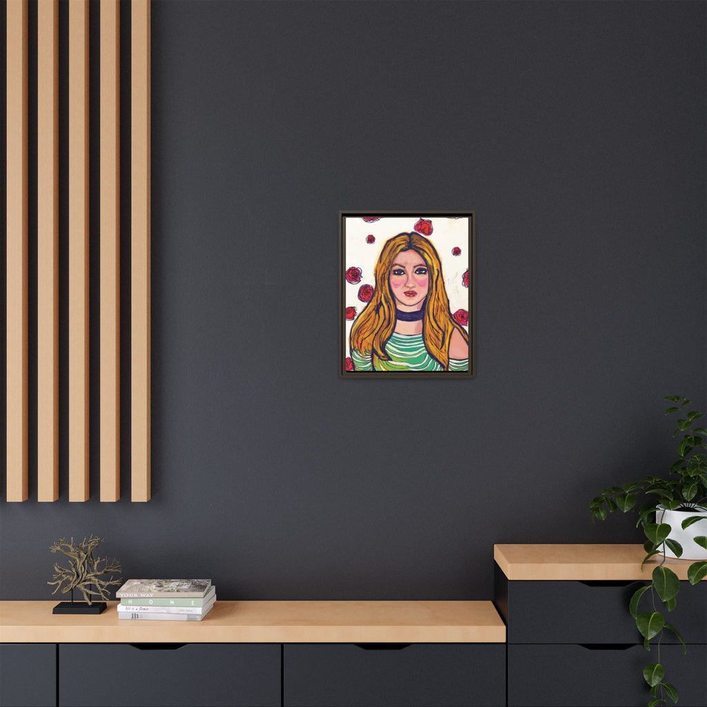Bleu Soleil — Rose | Original Mixed Media Feminine Portrait Print | Wall Art by Blue Moon Space