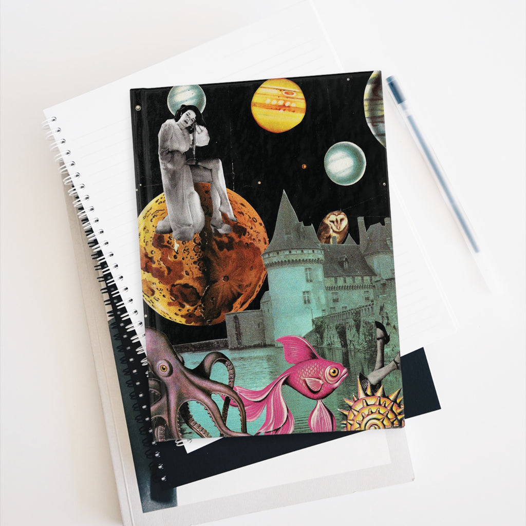 The Inner Queendom | Blank Journal | Surreal Collage Art by Blue Moon Space