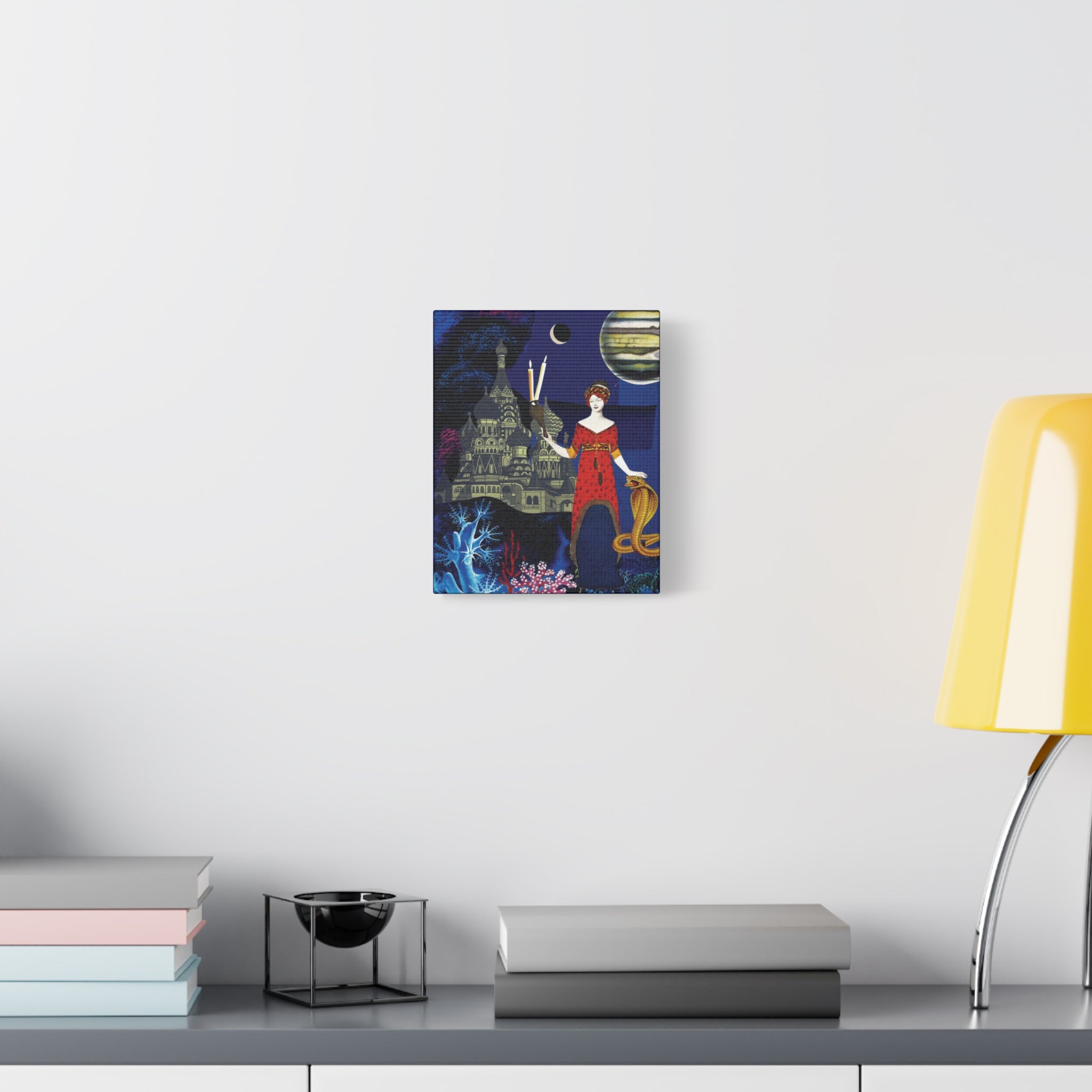 The Torchbearer | Original Analog Collage Art Print Canvas | Wall Art by Blue Moon Space