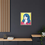 Bleu Soleil — Bleu | Original Mixed Media Feminine Portrait Print | Wall Art by Blue Moon Space