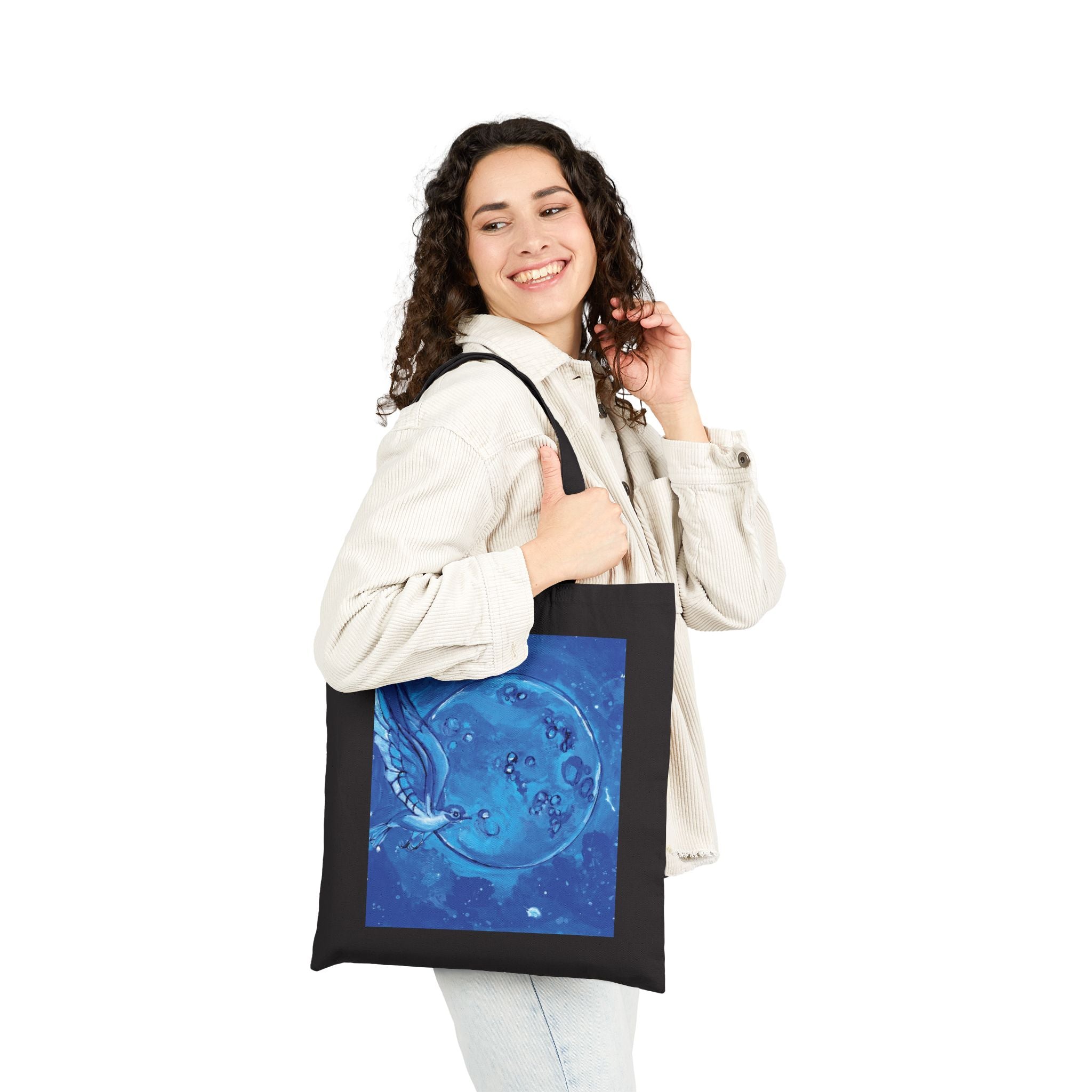 Tote Bag — Blue Moon & Hummingbird Canvas Tote