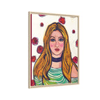 Bleu Soleil — Rose | Original Mixed Media Feminine Portrait Print | Wall Art by Blue Moon Space