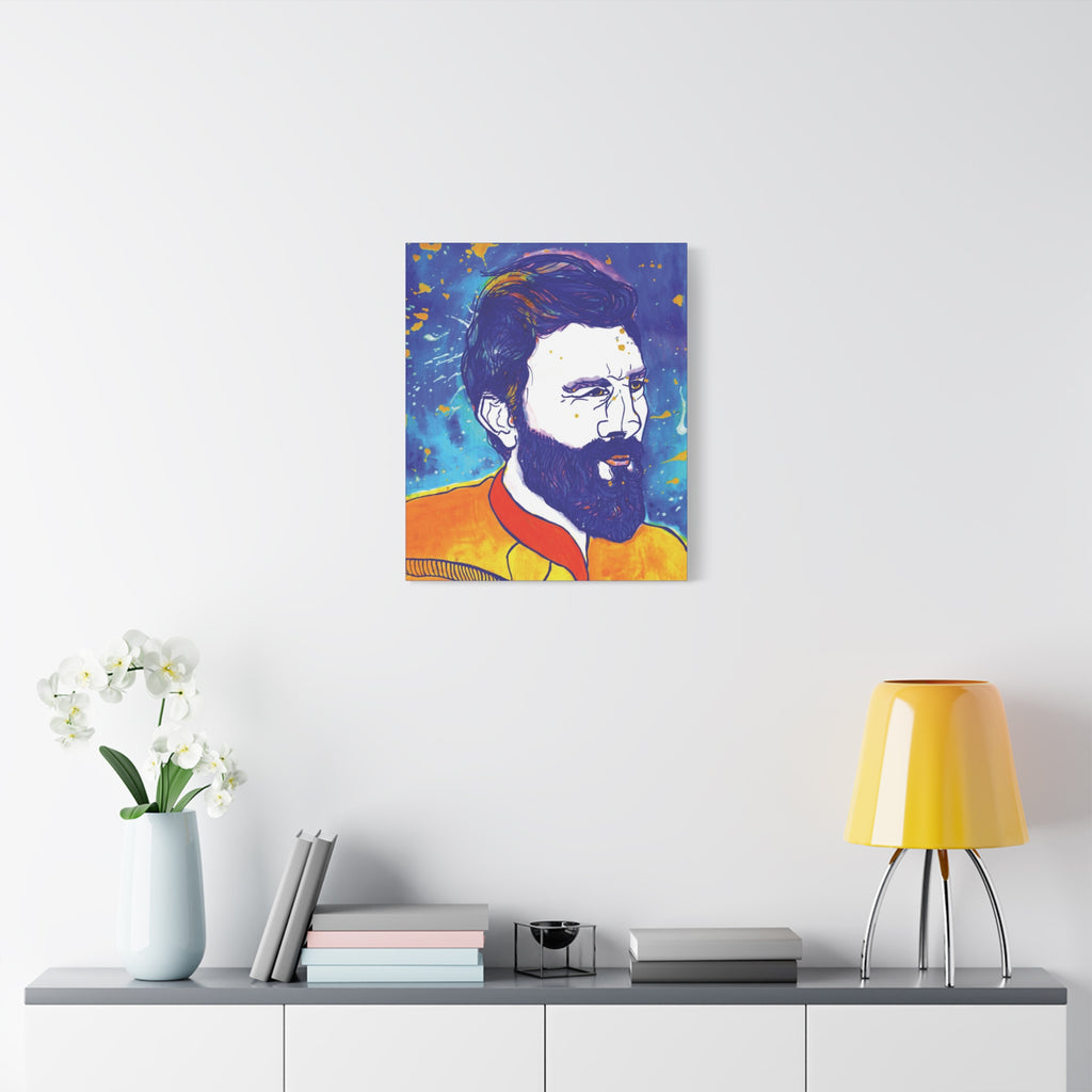 Bleu Soleil — He Who Protects | Original Art Canvas Print | Wall Art by Blue Moon Space