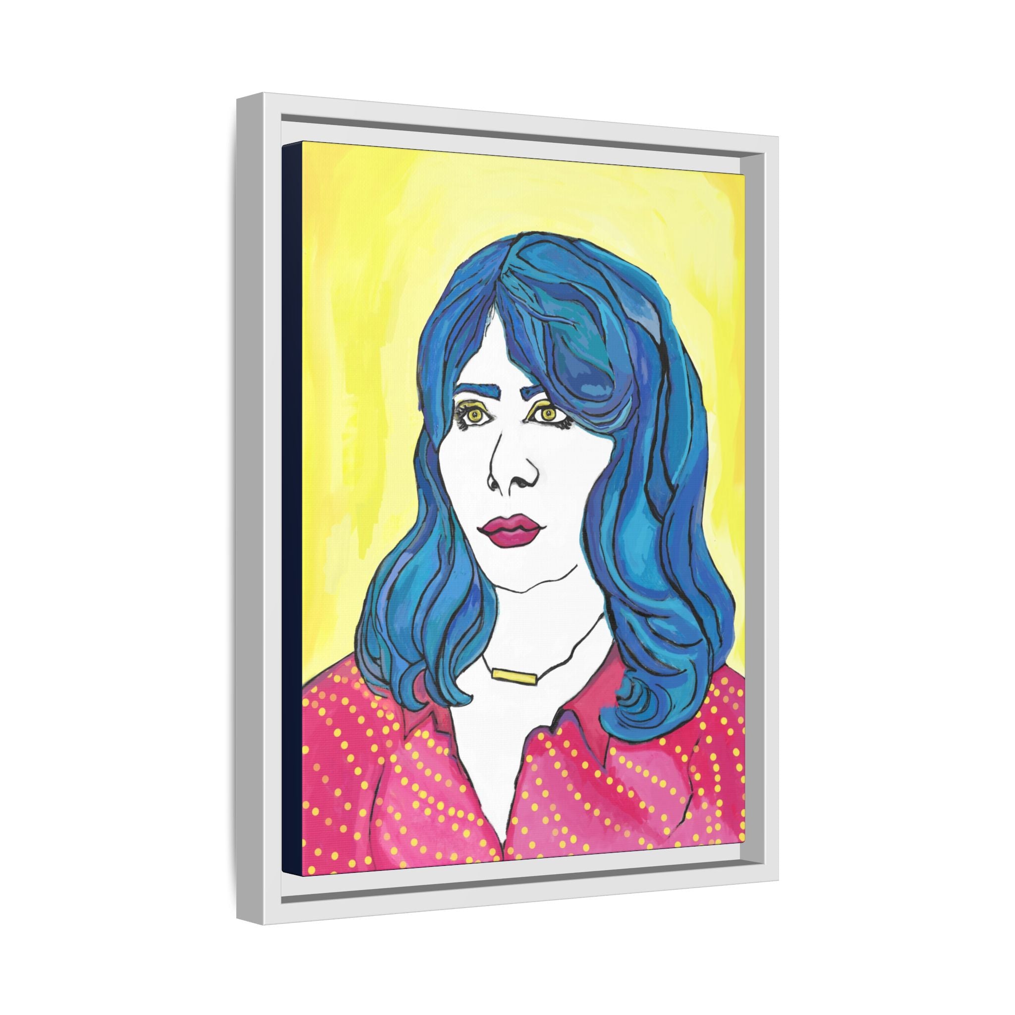 Bleu Soleil — Bleu | Original Mixed Media Feminine Portrait Print | Wall Art by Blue Moon Space