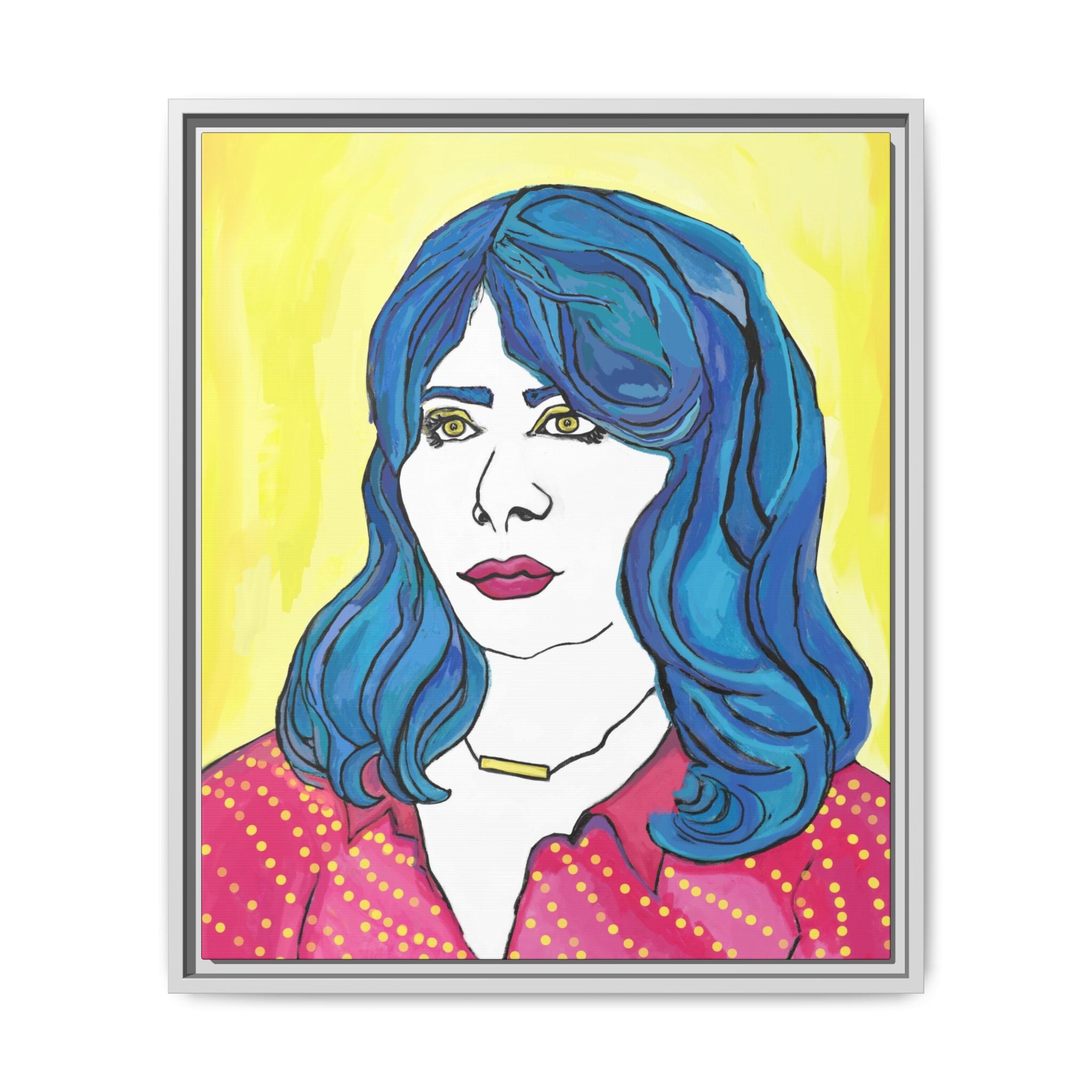 Bleu Soleil — Bleu | Original Mixed Media Feminine Portrait Print | Wall Art by Blue Moon Space