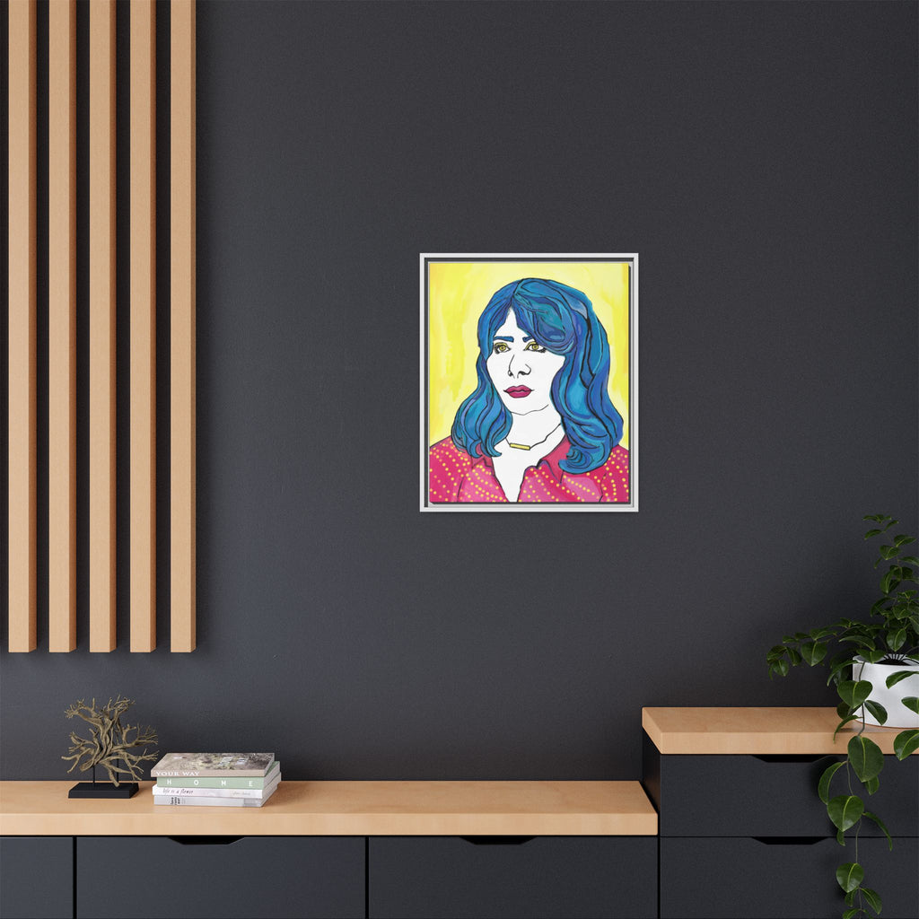 Bleu Soleil — Bleu | Original Mixed Media Feminine Portrait Print | Wall Art by Blue Moon Space