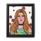Bleu Soleil — Rose | Original Mixed Media Feminine Portrait Print | Wall Art by Blue Moon Space