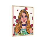 Bleu Soleil — Rose | Original Mixed Media Feminine Portrait Print | Wall Art by Blue Moon Space