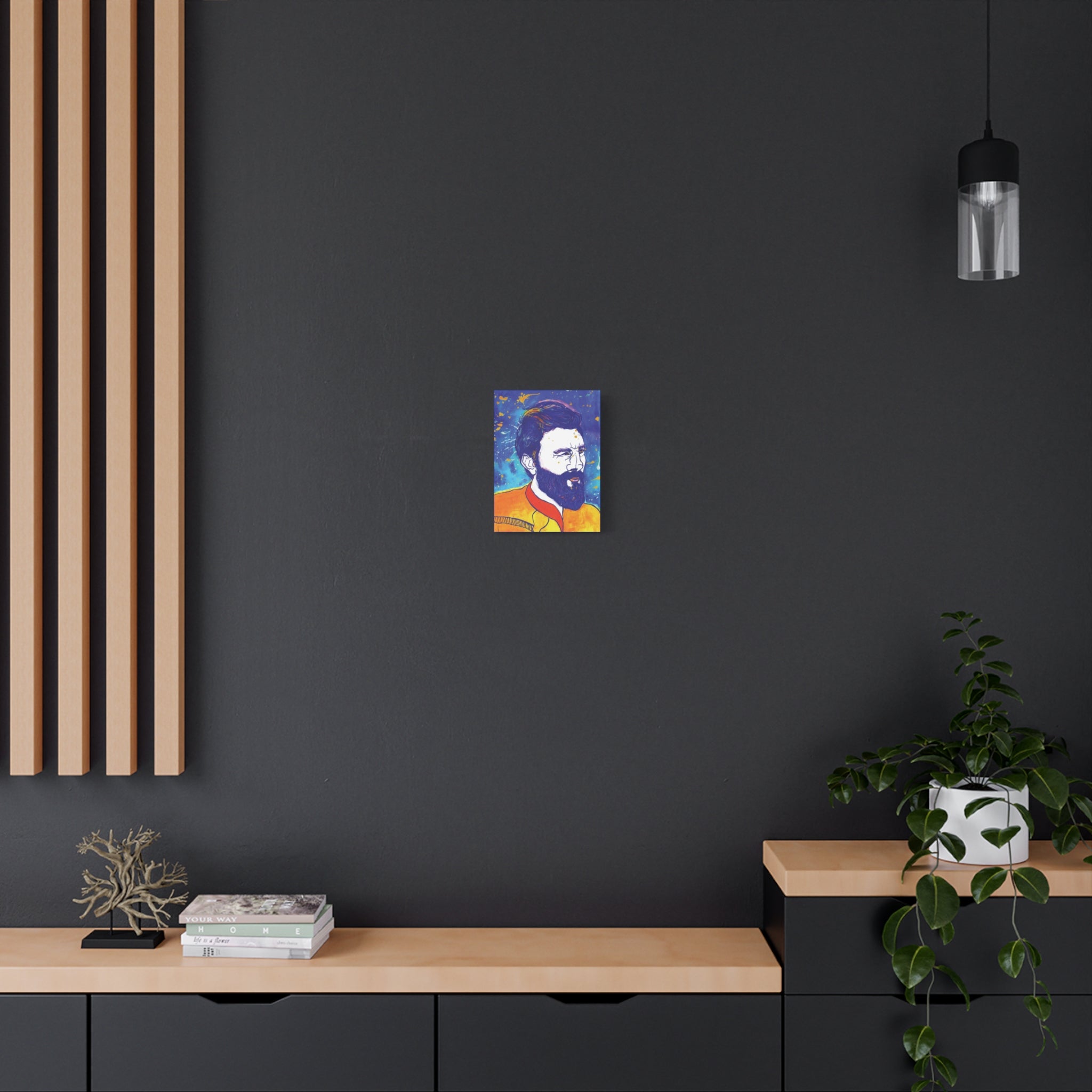 Bleu Soleil — He Who Protects | Original Art Canvas Print | Wall Art by Blue Moon Space