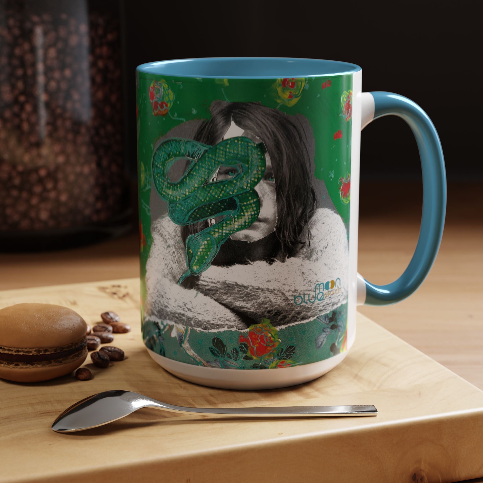 Rock & Bloom — The Serpent Sessions Mug | Grunge Floral Art Coffee Cup | Gift for Music Lovers (11oz & 15oz)