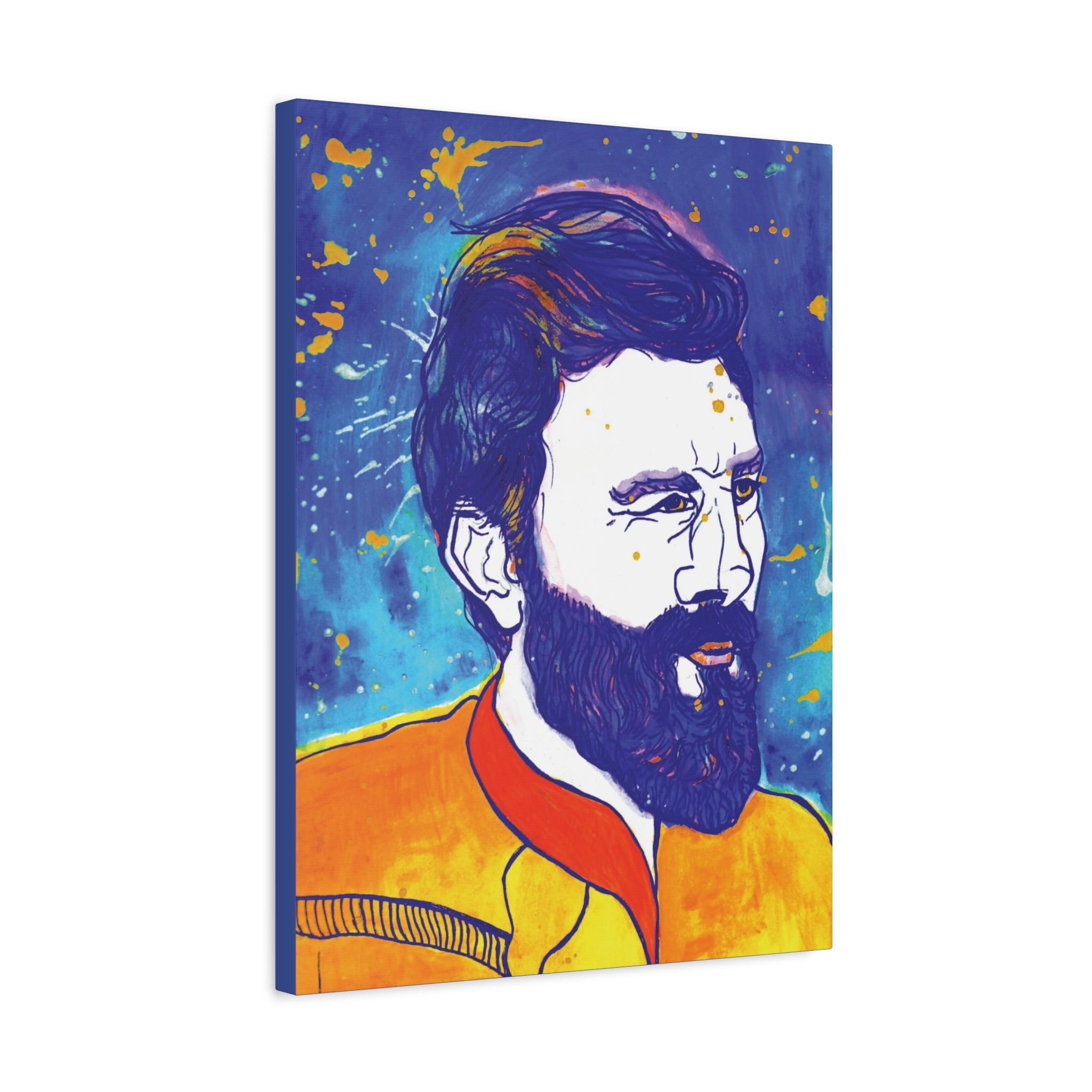 Bleu Soleil — He Who Protects | Original Art Canvas Print | Wall Art by Blue Moon Space