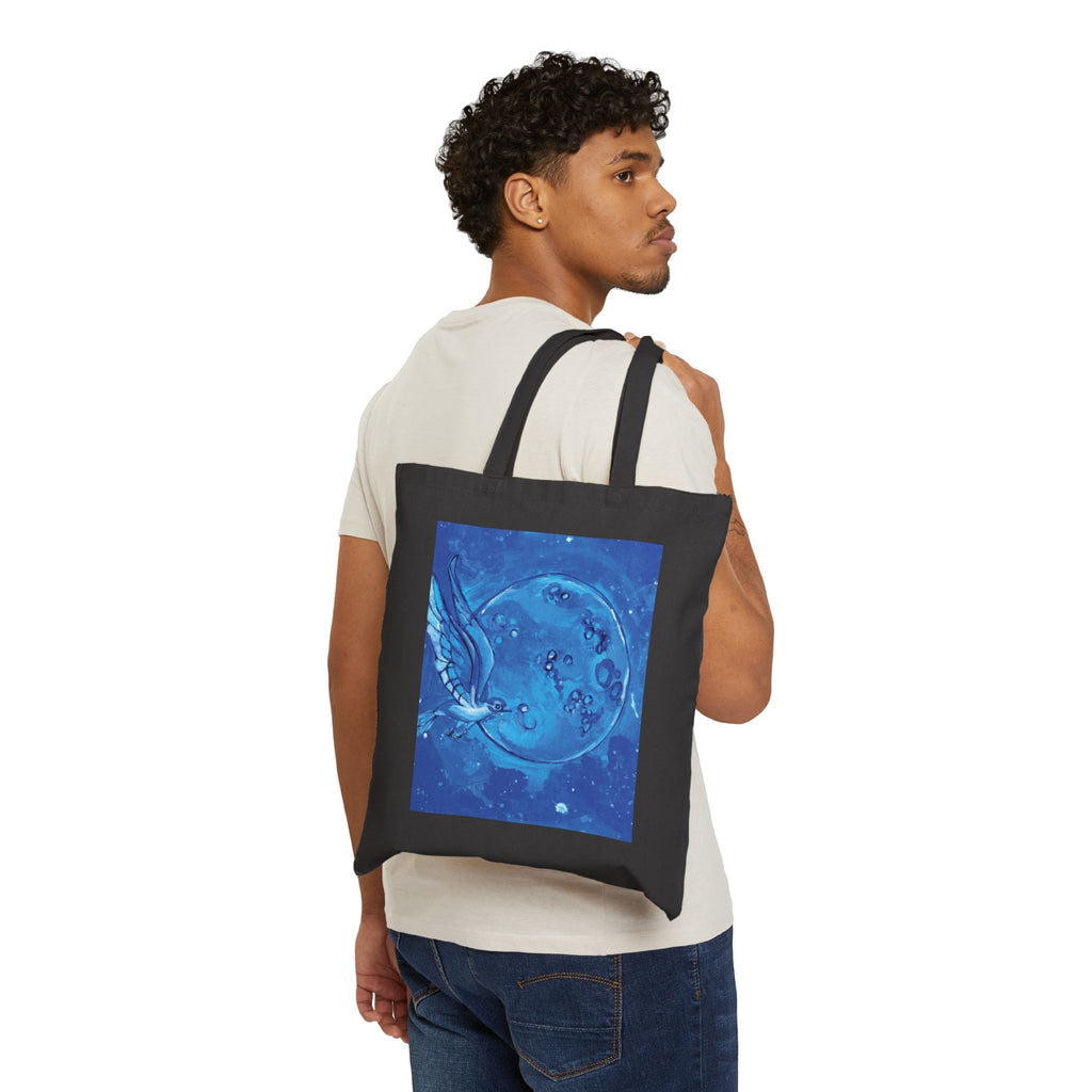 Tote Bag — Blue Moon & Hummingbird Canvas Tote