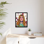 Bleu Soleil — Rose | Original Mixed Media Feminine Portrait Print | Wall Art by Blue Moon Space