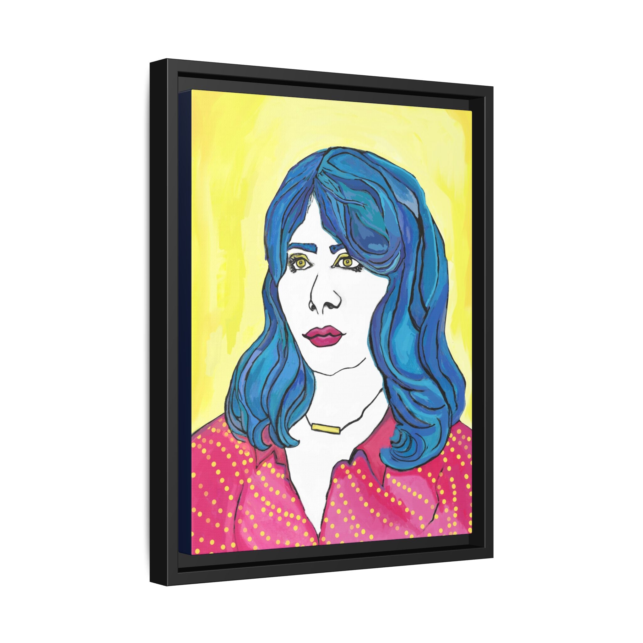Bleu Soleil — Bleu | Original Mixed Media Feminine Portrait Print | Wall Art by Blue Moon Space