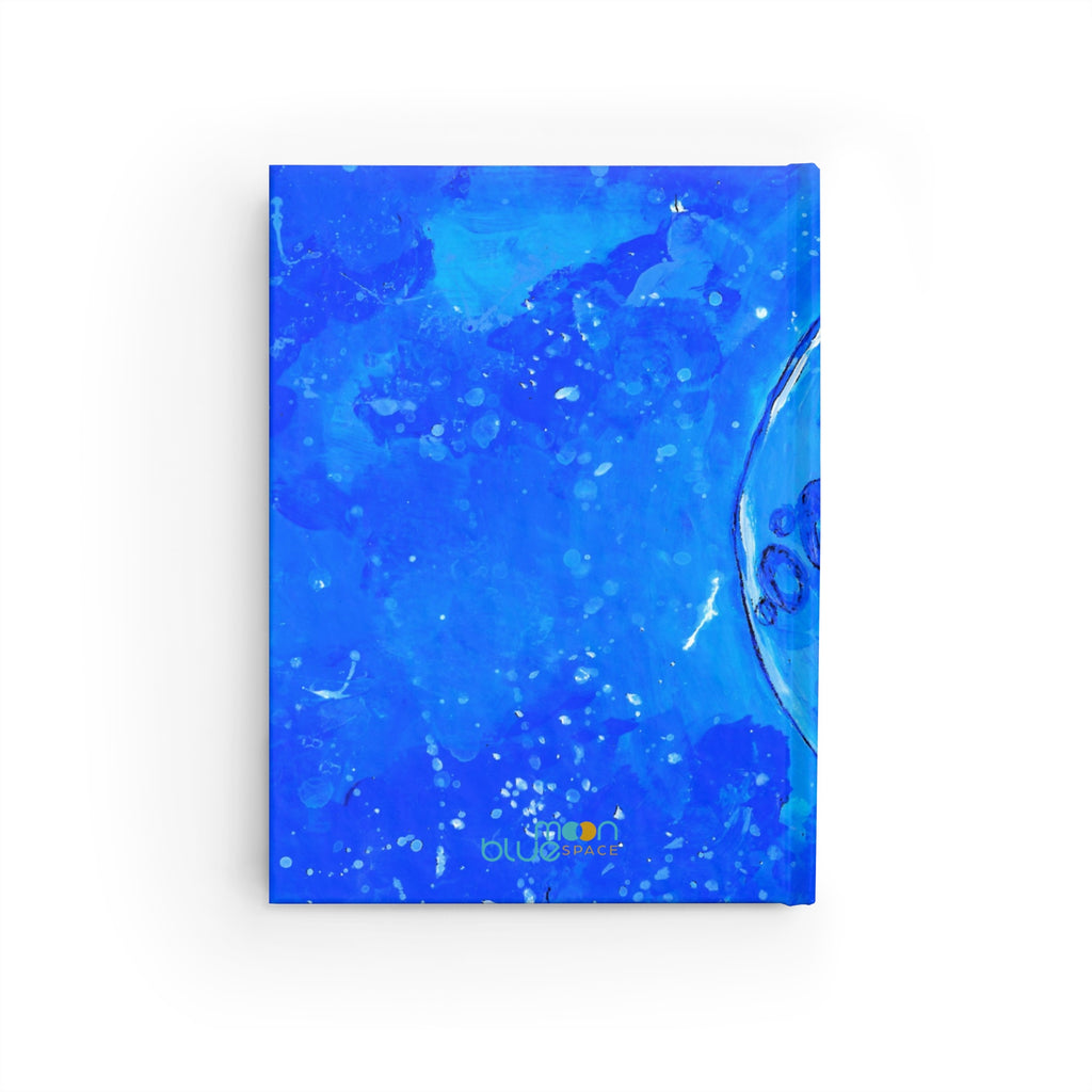 Blue Moon Bird Journal — Ruled Lined Notebook, Celestial Nature Sketchbook