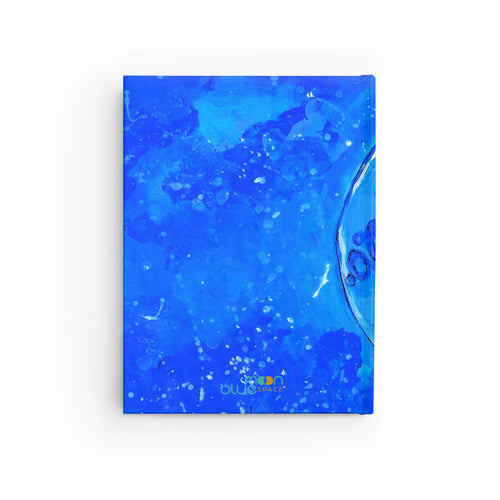 Blue Moon Bird Journal — Ruled Lined Notebook, Celestial Nature Sketchbook