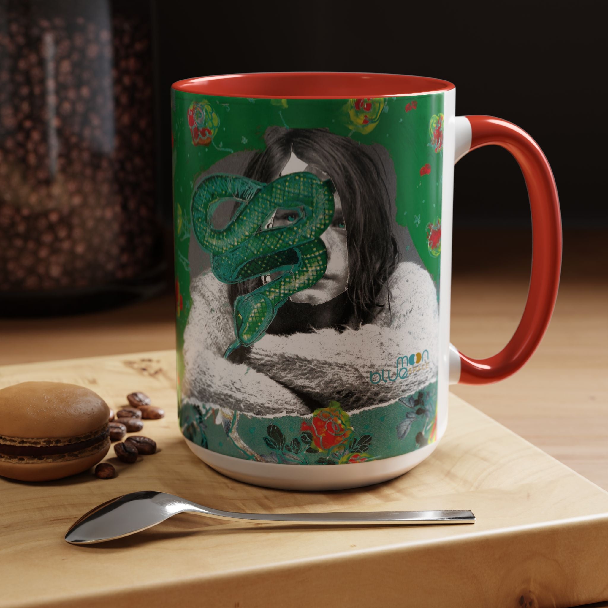 Rock & Bloom — The Serpent Sessions Mug | Grunge Floral Art Coffee Cup | Gift for Music Lovers (11oz & 15oz)