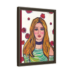Bleu Soleil — Rose | Original Mixed Media Feminine Portrait Print | Wall Art by Blue Moon Space