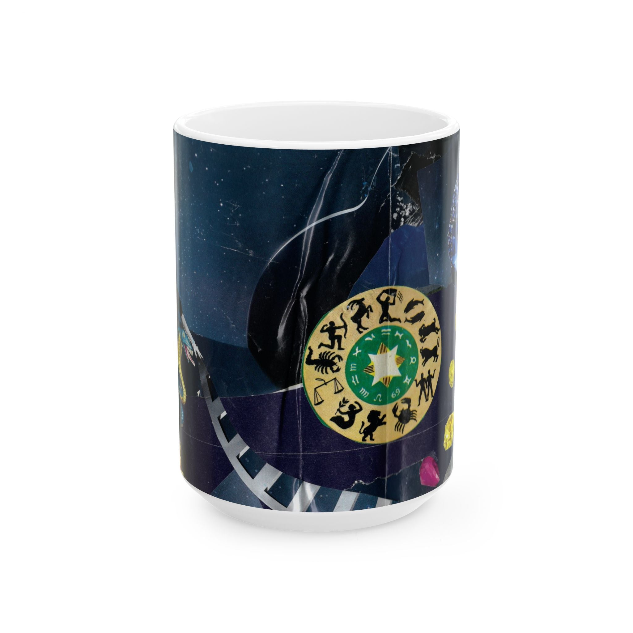 Astrology Moon & Zodiac Ceramic Mug — Mystical Night Sky Coffee Cup (11oz & 15oz)