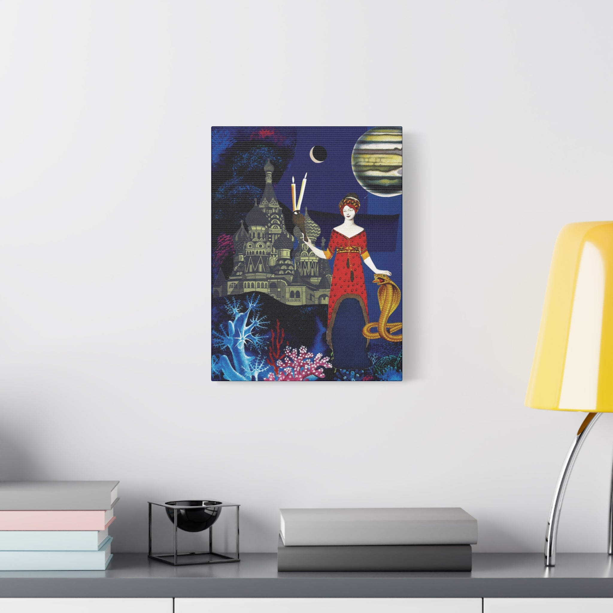 The Torchbearer | Original Analog Collage Art Print Canvas | Wall Art by Blue Moon Space