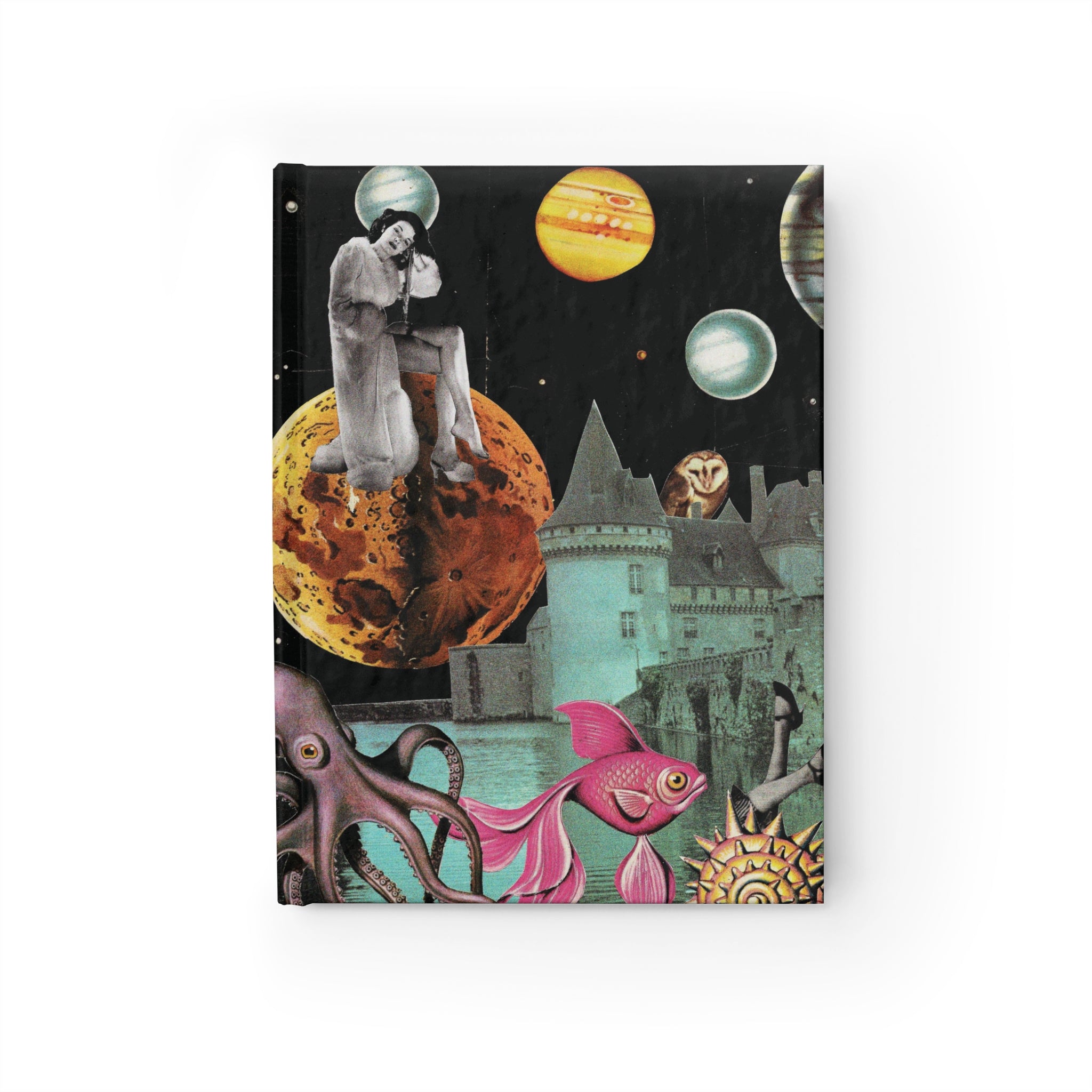The Inner Queendom | Blank Journal | Surreal Collage Art by Blue Moon Space