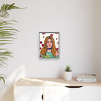 Bleu Soleil — Rose | Original Mixed Media Feminine Portrait Print | Wall Art by Blue Moon Space