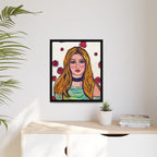 Bleu Soleil — Rose | Original Mixed Media Feminine Portrait Print | Wall Art by Blue Moon Space