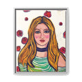 Bleu Soleil — Rose | Original Mixed Media Feminine Portrait Print | Wall Art by Blue Moon Space
