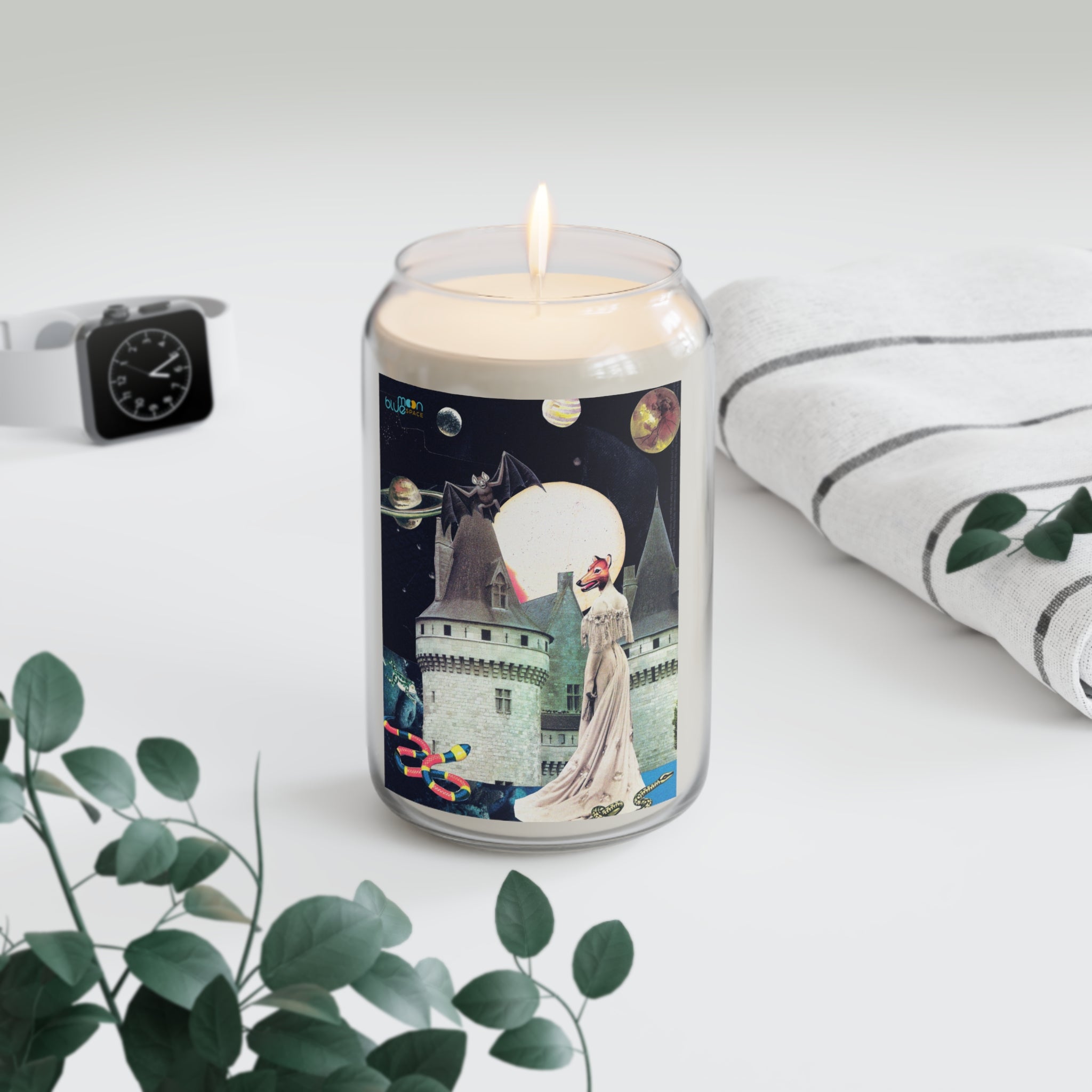 Queen of the Underworld | Ritual Moonlit Gothic Scented Jar (13.75 oz) Candle | Art by Blue Moon Space