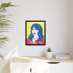 Bleu Soleil — Bleu | Original Mixed Media Feminine Portrait Print | Wall Art by Blue Moon Space