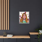 Bleu Soleil — Rose | Original Mixed Media Feminine Portrait Print | Wall Art by Blue Moon Space