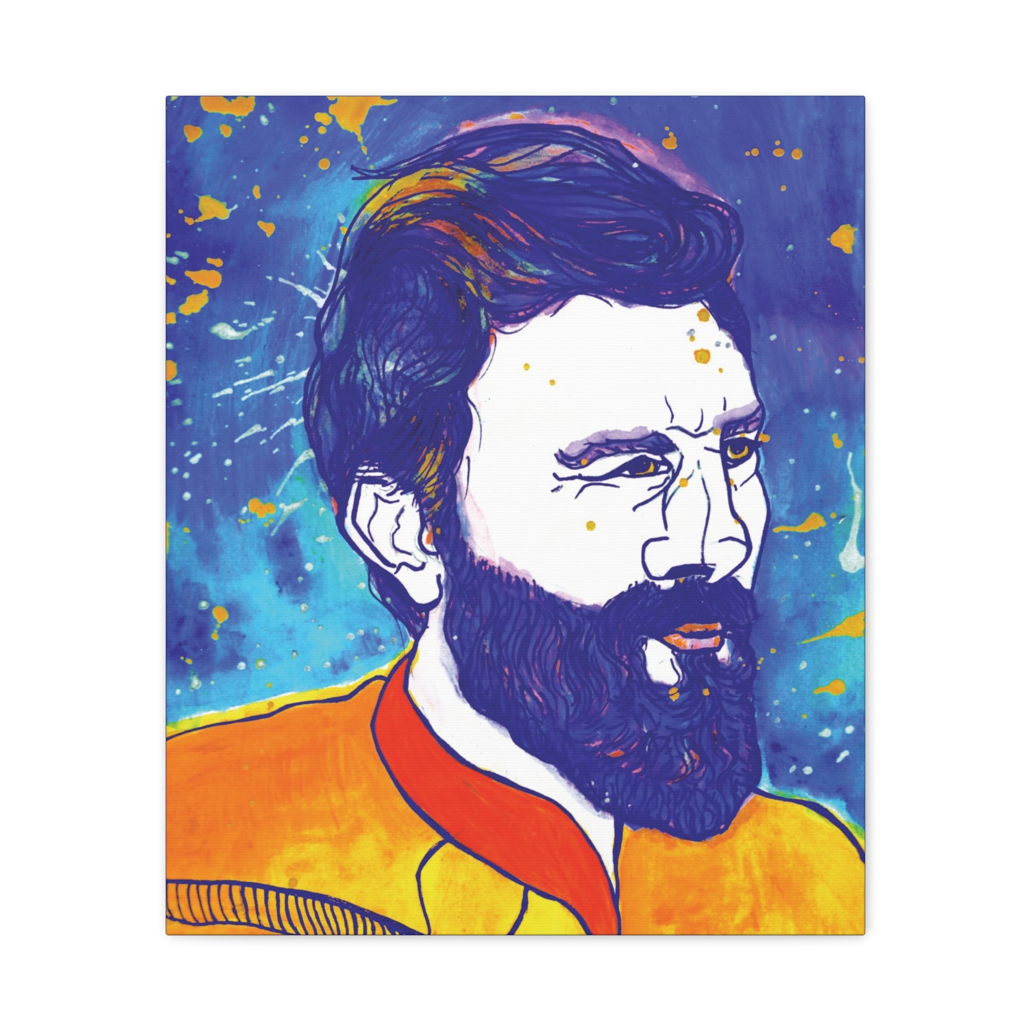 Bleu Soleil — He Who Protects | Original Art Canvas Print | Wall Art by Blue Moon Space