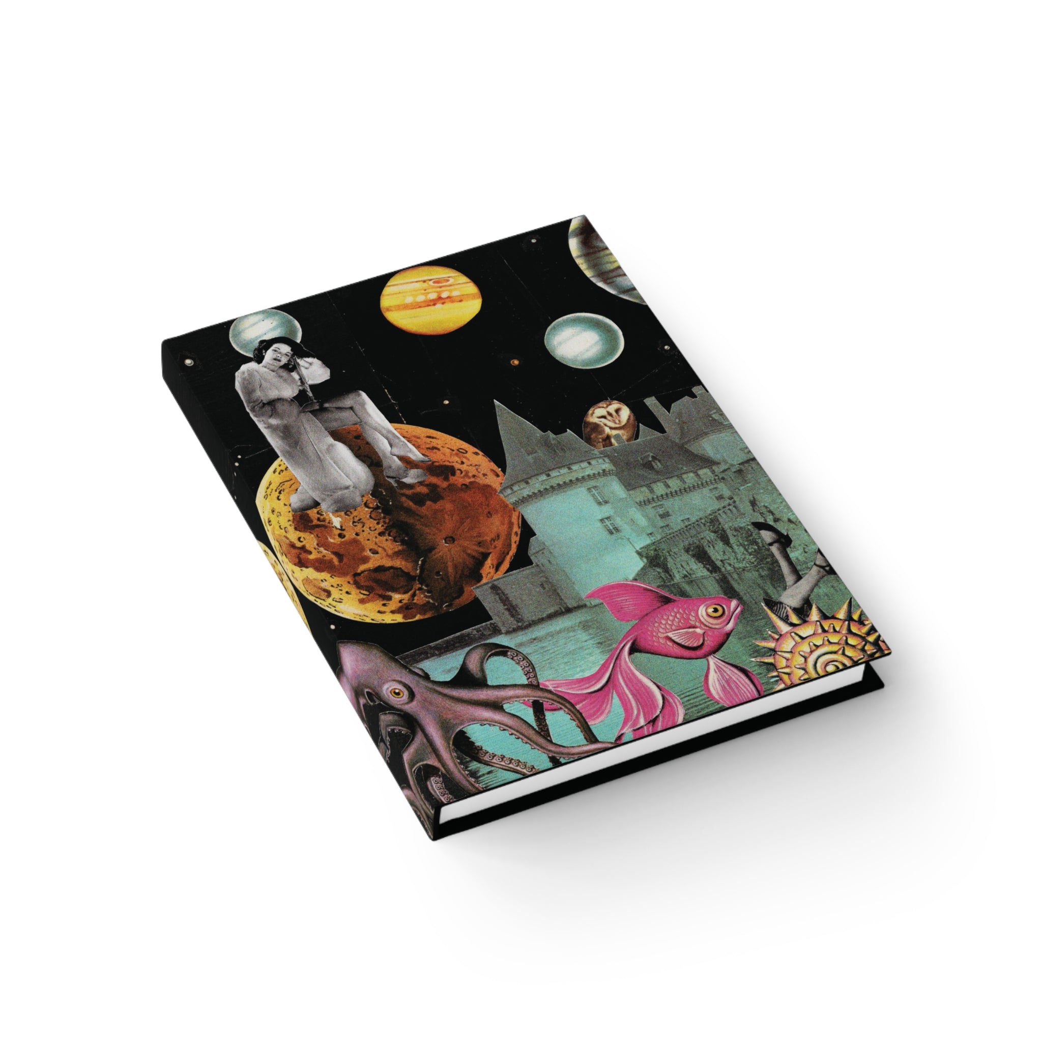 The Inner Queendom | Blank Journal | Surreal Collage Art by Blue Moon Space