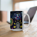 Astrology Moon & Zodiac Ceramic Mug — Mystical Night Sky Coffee Cup (11oz & 15oz)