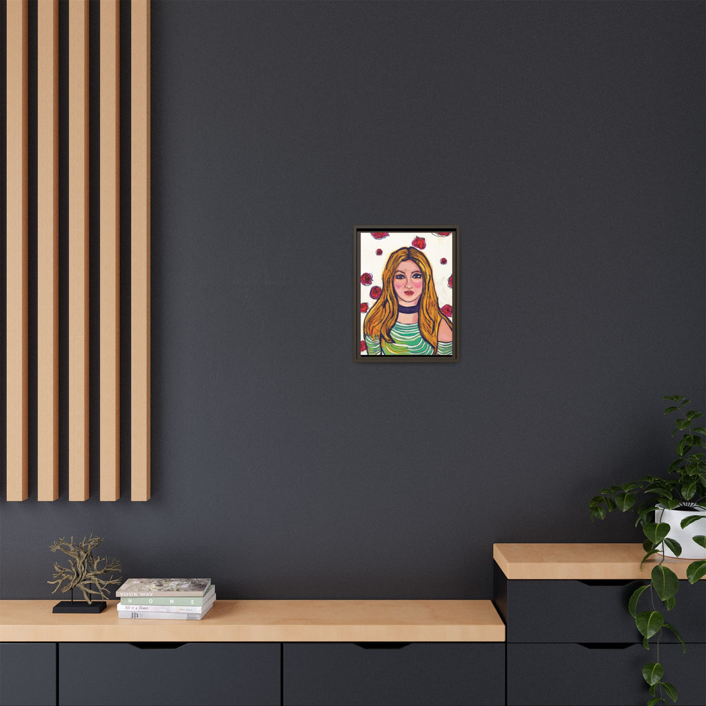 Bleu Soleil — Rose | Original Mixed Media Feminine Portrait Print | Wall Art by Blue Moon Space