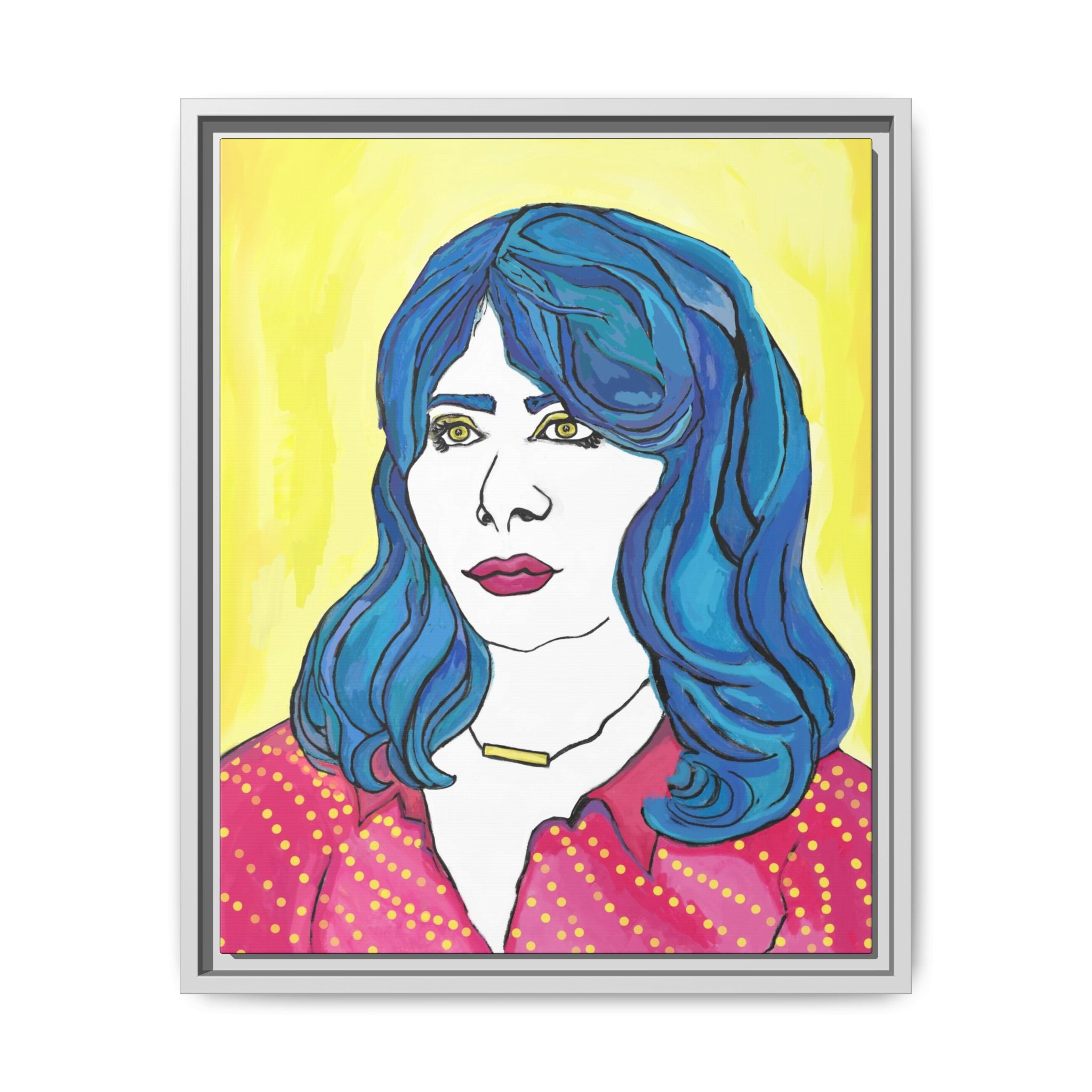 Bleu Soleil — Bleu | Original Mixed Media Feminine Portrait Print | Wall Art by Blue Moon Space