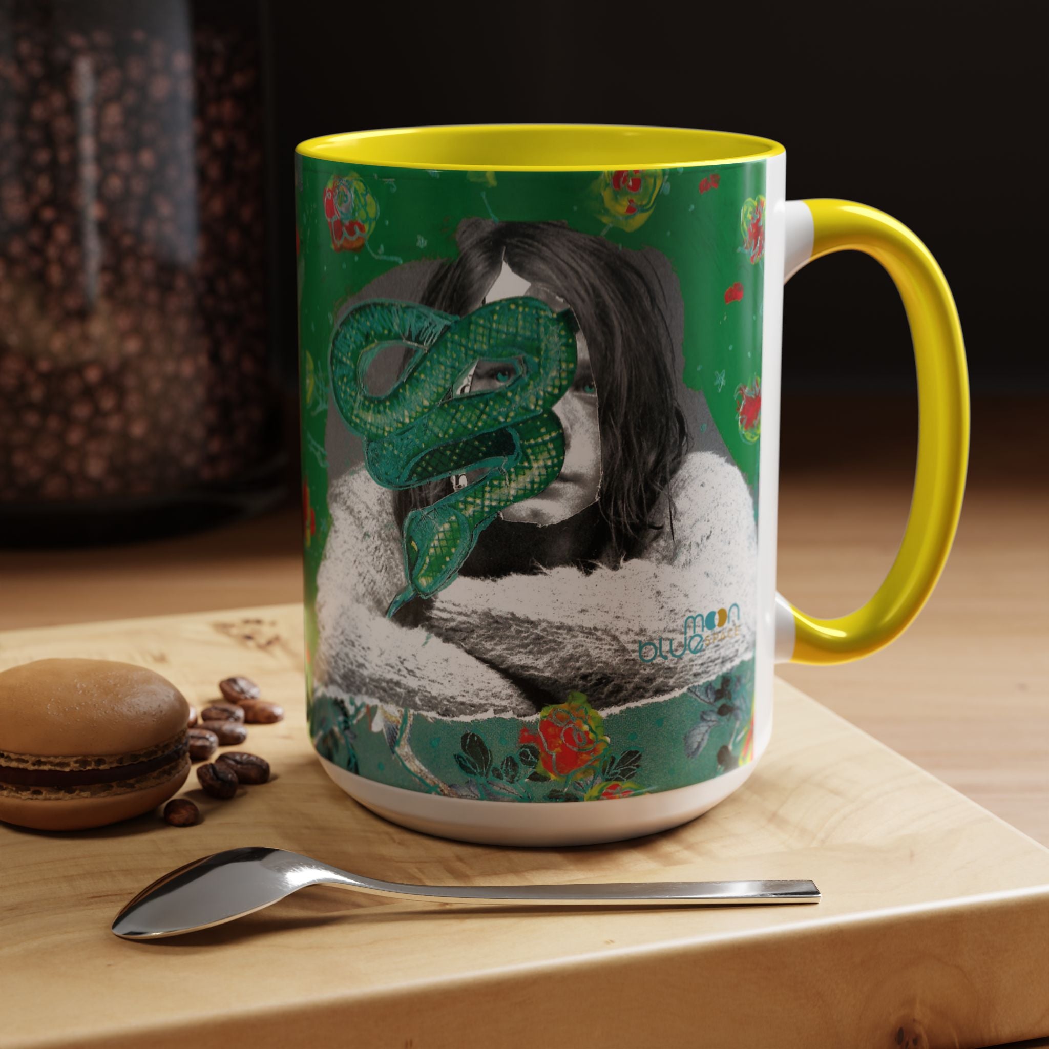 Rock & Bloom — The Serpent Sessions Mug | Grunge Floral Art Coffee Cup | Gift for Music Lovers (11oz & 15oz)