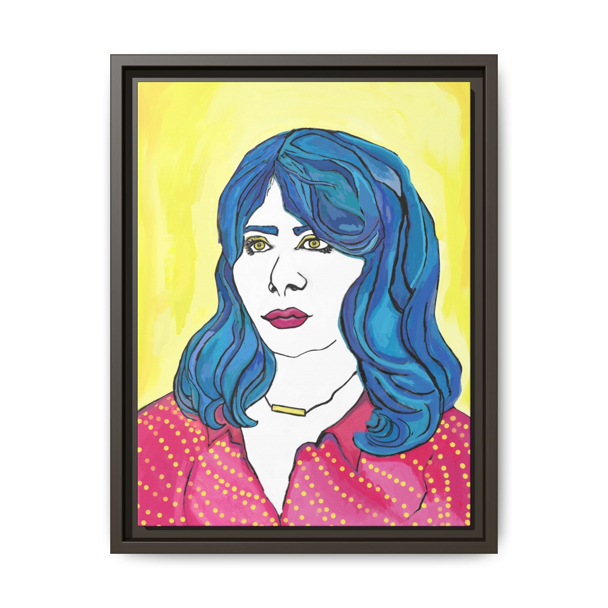 Bleu Soleil — Bleu | Original Mixed Media Feminine Portrait Print | Wall Art by Blue Moon Space
