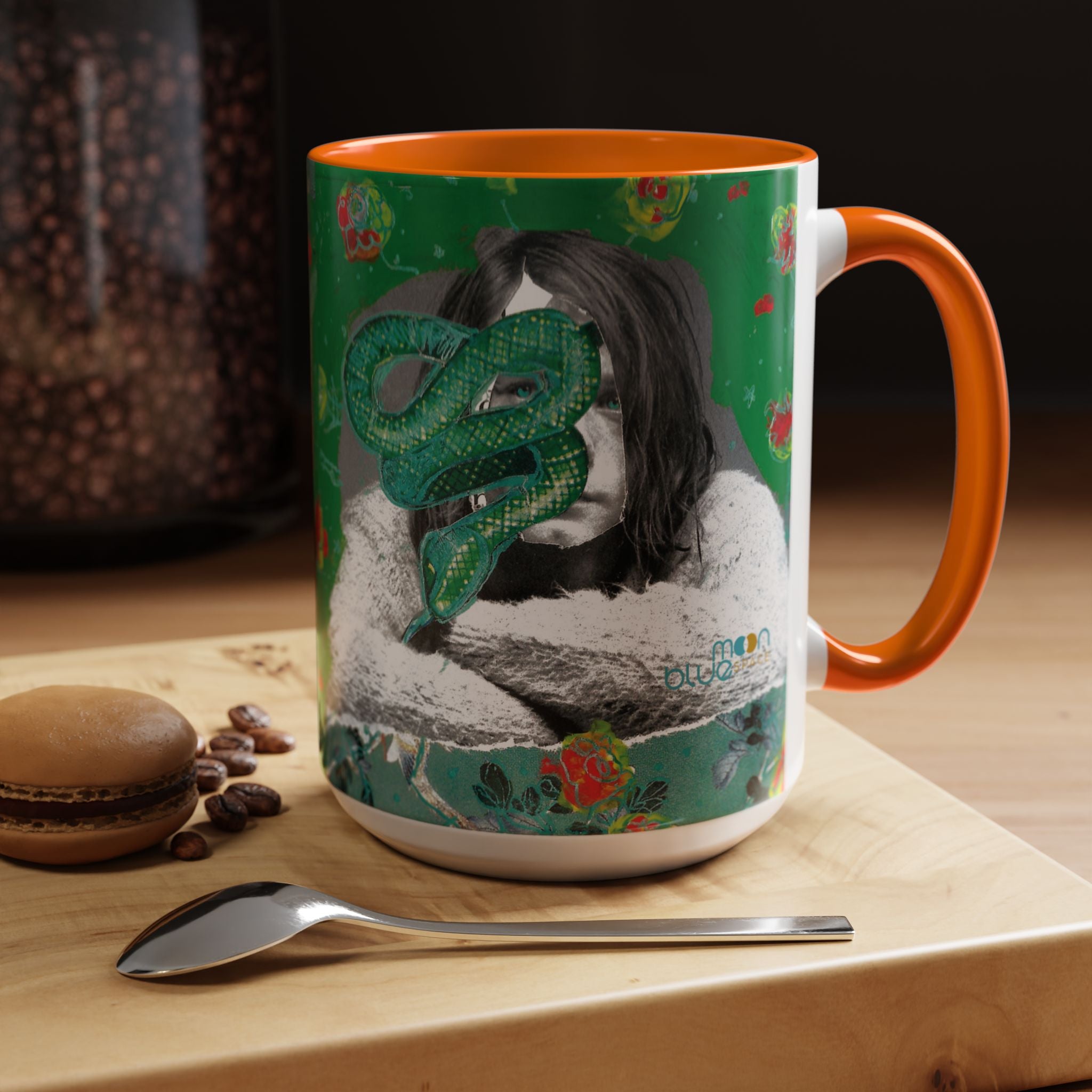 Rock & Bloom — The Serpent Sessions Mug | Grunge Floral Art Coffee Cup | Gift for Music Lovers (11oz & 15oz)