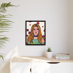 Bleu Soleil — Rose | Original Mixed Media Feminine Portrait Print | Wall Art by Blue Moon Space