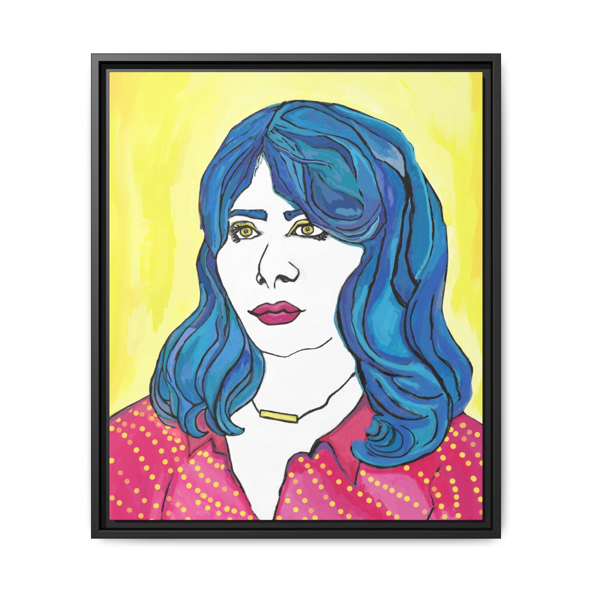 Bleu Soleil — Bleu | Original Mixed Media Feminine Portrait Print | Wall Art by Blue Moon Space