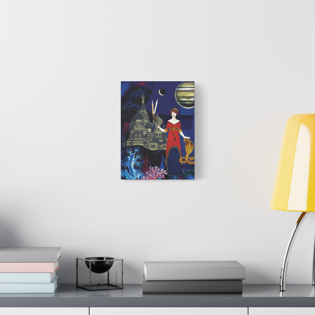 The Torchbearer | Original Analog Collage Art Print Canvas | Wall Art by Blue Moon Space